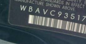 VIN WBAVC93517KX61141