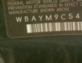 VIN WBAYM9C54DDW20025