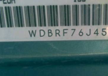 VIN WDBRF76J45F687999