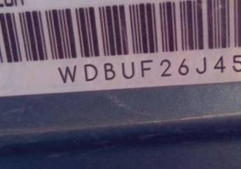VIN WDBUF26J45A607935