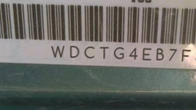 VIN WDCTG4EB7FJ105609