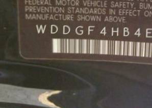 VIN WDDGF4HB4EA964179