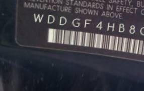 VIN WDDGF4HB8CA618486