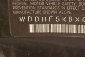 VIN WDDHF5KBXGB224152