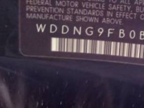 VIN WDDNG9FB0BA388851