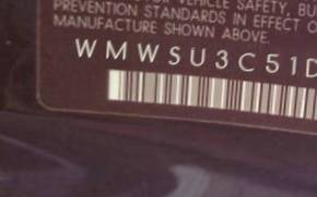 VIN WMWSU3C51DT691367