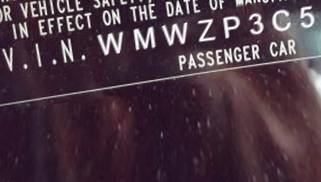 VIN WMWZP3C59BTX83135