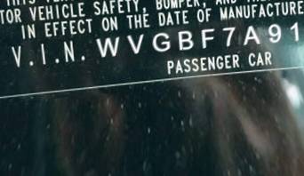 VIN WVGBF7A91AD001449