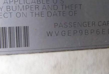 VIN WVGEP9BP6ED008468