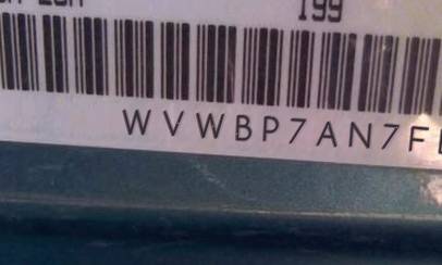 VIN WVWBP7AN7FE804721