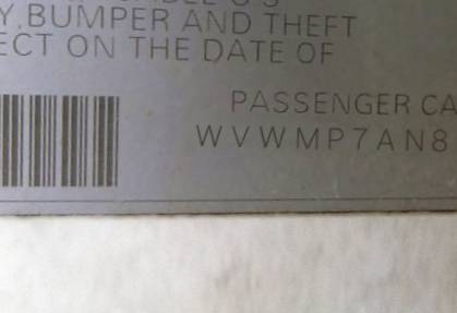 VIN WVWMP7AN8CE552322