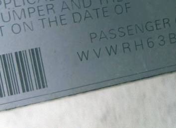 VIN WVWRH63B91E119279