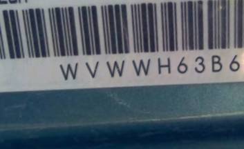 VIN WVWWH63B63E427452