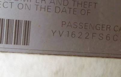 VIN YV1622FS6C2127380