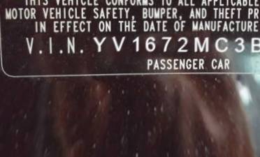 VIN YV1672MC3BJ107721