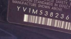 VIN YV1MS382362183288