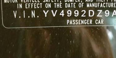 VIN YV4992DZ9A2108752
